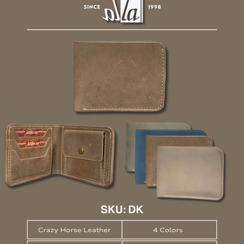 Bifold Saddle/Crazy Horse Leather Wallet