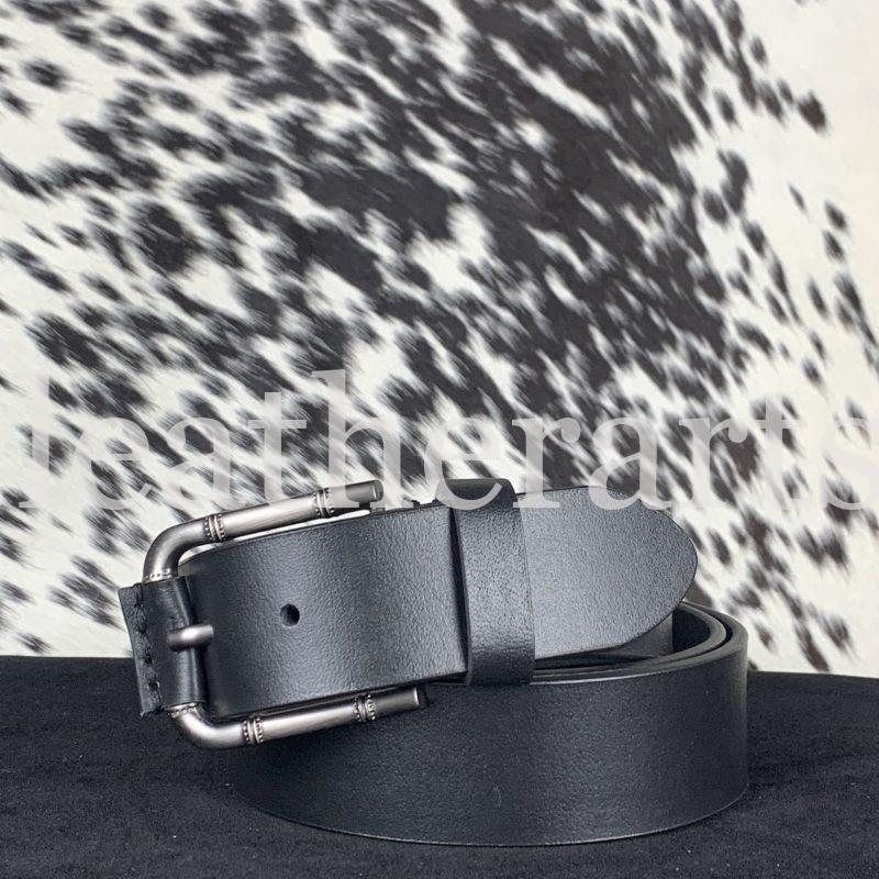 Plain Black Leather Belt