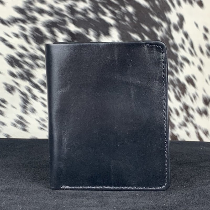 Cow Leather Black Bifold Wallet