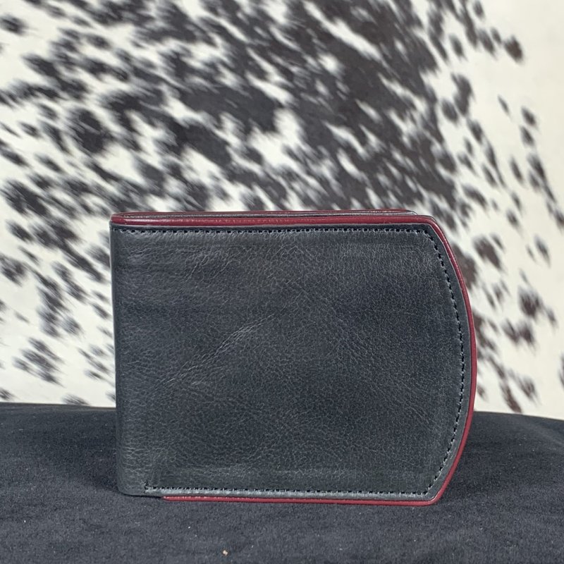 Glazed Cowhide Leather Bifold Wallet